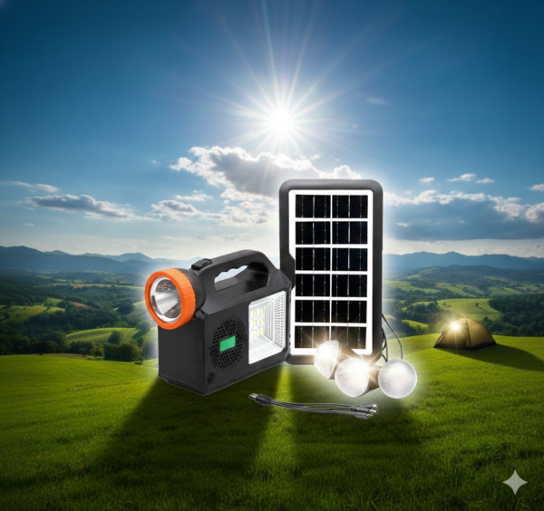 Kit de Iluminacion solar 3 expresando beneficios Multiusos - Kit de iluminación solar y eléctrico.
