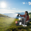 Kit de Iluminacion solar 4 expresando beneficios Multiusos - Kit de iluminación solar y eléctrico.